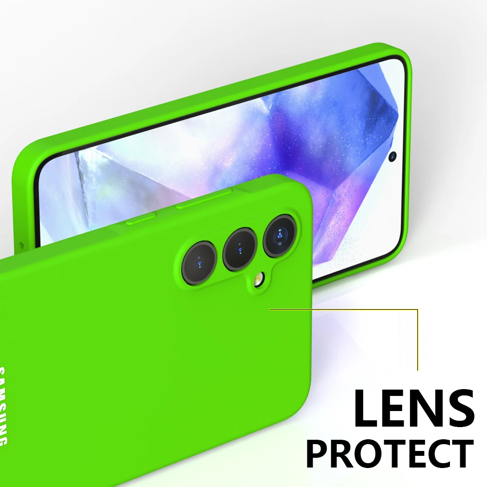 جديد لسامسونج غالاكسي A56 السائل غطاء من السيليكون A 56 55 54 36 5G غطاء Funda Coque لينة مصد الهاتف من البولي يوريثان ل A55 A56 A36 A35 A16