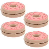 4 Pcs Tennis Racket Vibration Dampener Hamburger Dampeners for Rackets Silica Gel Doughnut Dampers Donut