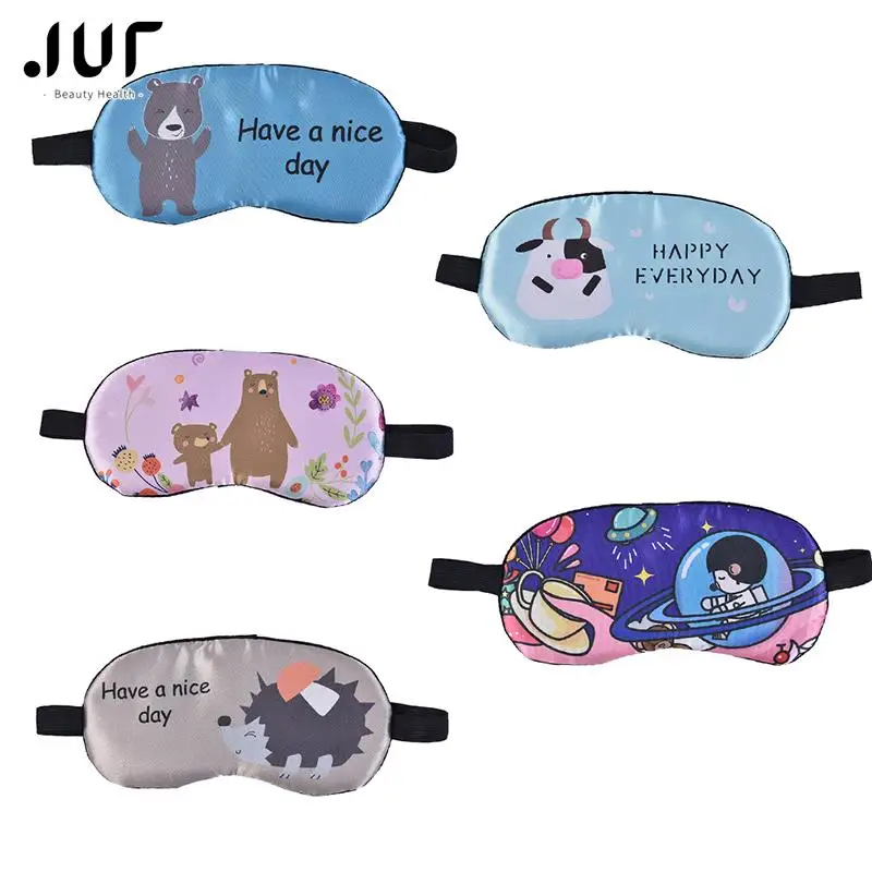 Eye Cover Sleeping Mask Cotton Cartoon Cute Creative Funny Eyepatch Sleep Mask Travel Relax Eye Band Sleeping Aid Blindfold