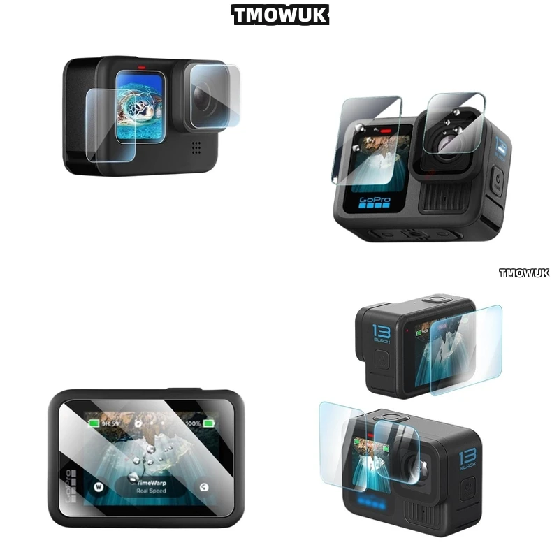

For GoPro Hero 13 Anti Scratch Anti Glare Protector - Tempered Glass 9H Privacy Full Cover Kit