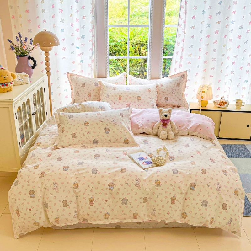 2026 جديد جميع القطن الهواء النسيج المطبوعة غطاء لحاف واحد الجلد ودية وتنفس الكرتون غطاء لحاف 160X210 #2