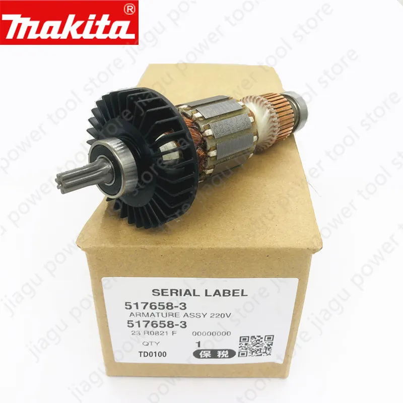 

Ротор ARMATURE 220 В 517658-3 для Makita TD0101 TD0100 TD0101F, детали электроинструмента