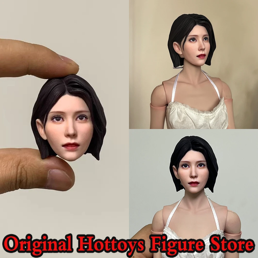 

1/6 1/12 Scale Female Soldier Head Sculpture Nagi Hikaru Japanese Beauty Head Carving For 12'' 6'' Action Figure Model Doll