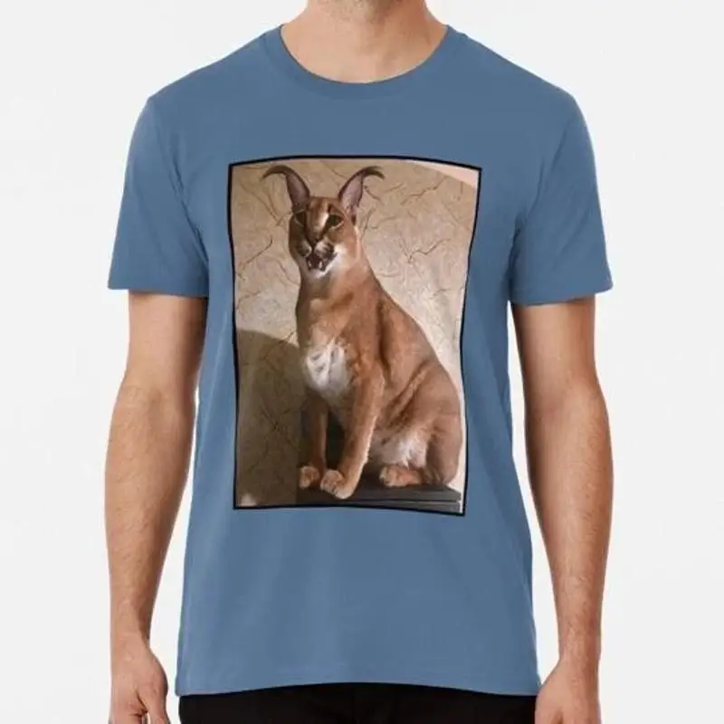 Big Floppa Detailed Portrait Spotted Fur T-Shirt