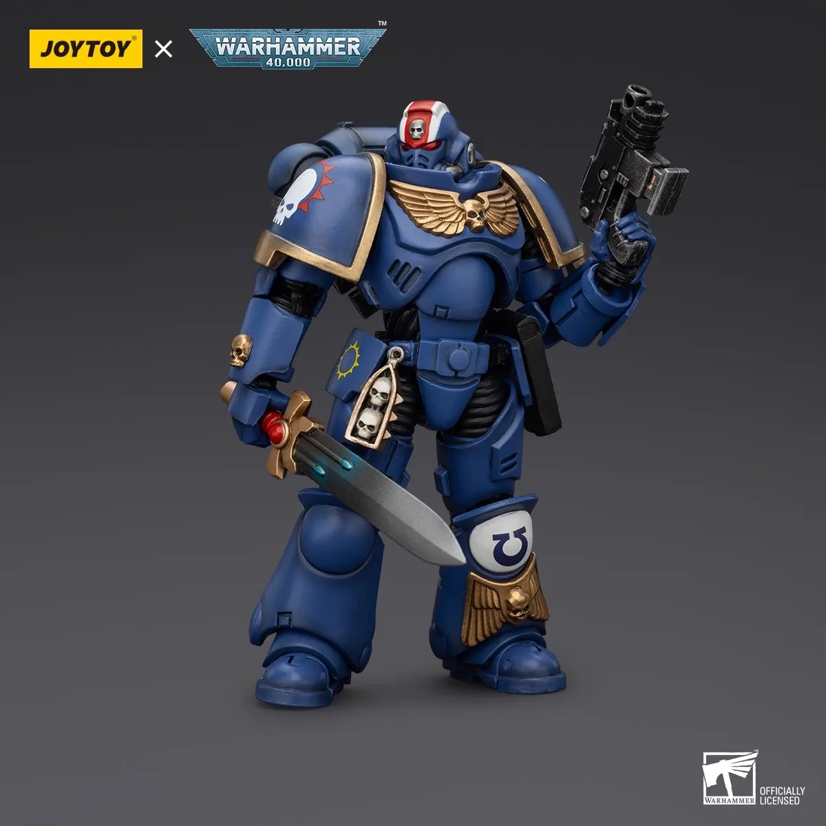 

Joytoy Warhammer 1/18 Фигурки Ultramarines Heroes of the Chapter Primaris Lieutenant Er án Модель игрушки для мальчиков Подарки 3,75 дюйма