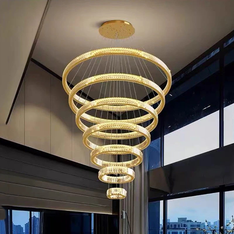 

Modern home decoration crystal chandelier, stair Pendant lamp, living room Pendant lights, interior lighting