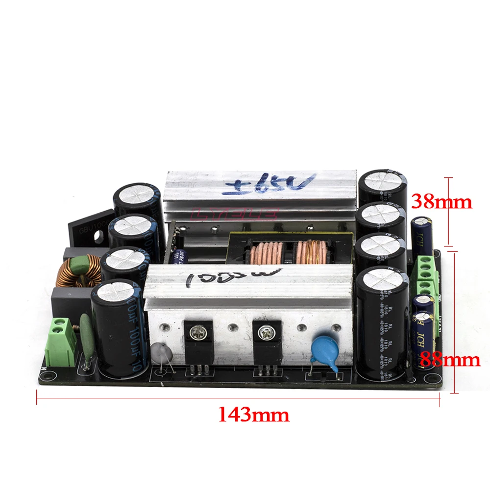 LYELE 1000w LLC amplificatore di potenza scheda di alimentazione a commutazione singola doppia uscita +-35-80V scheda di alimentazione amplificatore