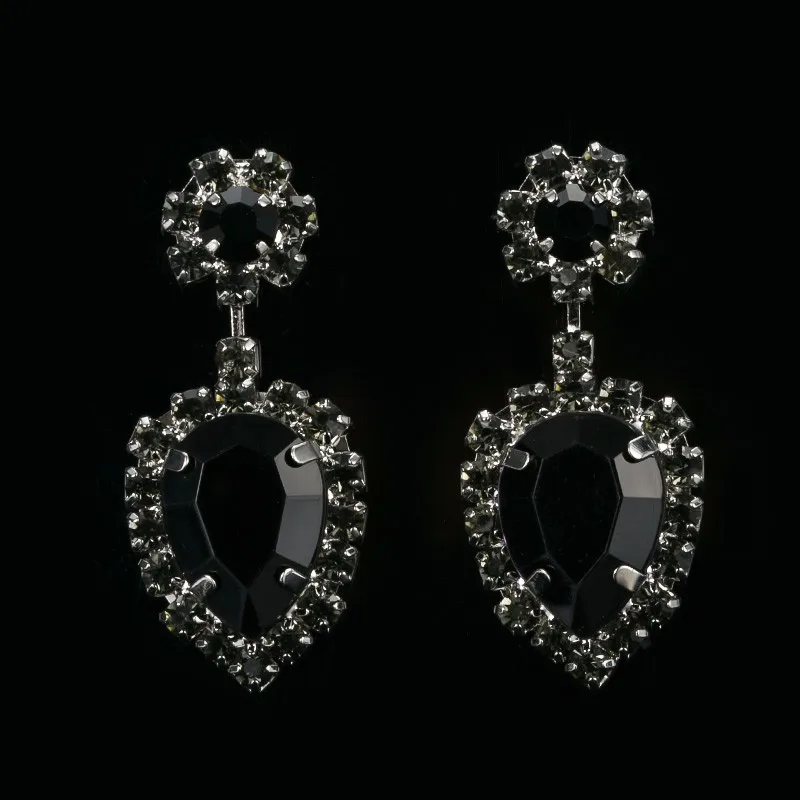 

Новые трендовые винтажные женские модные серьги, темные черные стразы, серьги-цепочки с когтями, милые ювелирные изделия для девочек вечерние вечеринку и свадьбу, подарки