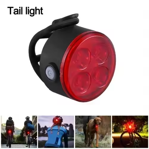 BUCKLOS Bike Light Set Rechargeable Rear Light Front Lamp Waterproof Riding Headlight USB MTB Taillight Led 1PC Cycling Parts - Image 8