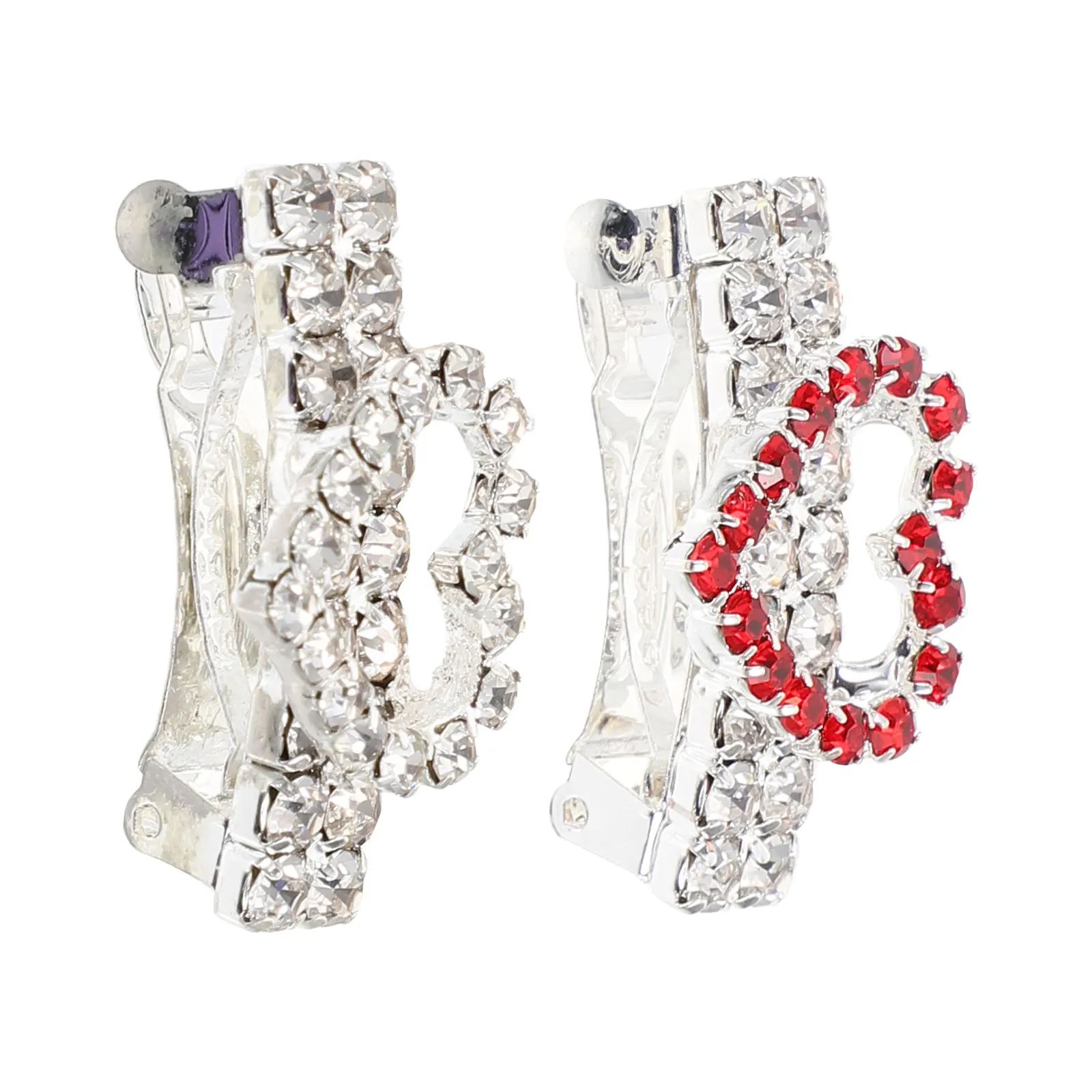 

2Pcs Pet Hairpins Heart Shape Decorative Dog Hair Clips Puppy Accessories Durable Grooming Stylish Headdress Cat Headdress