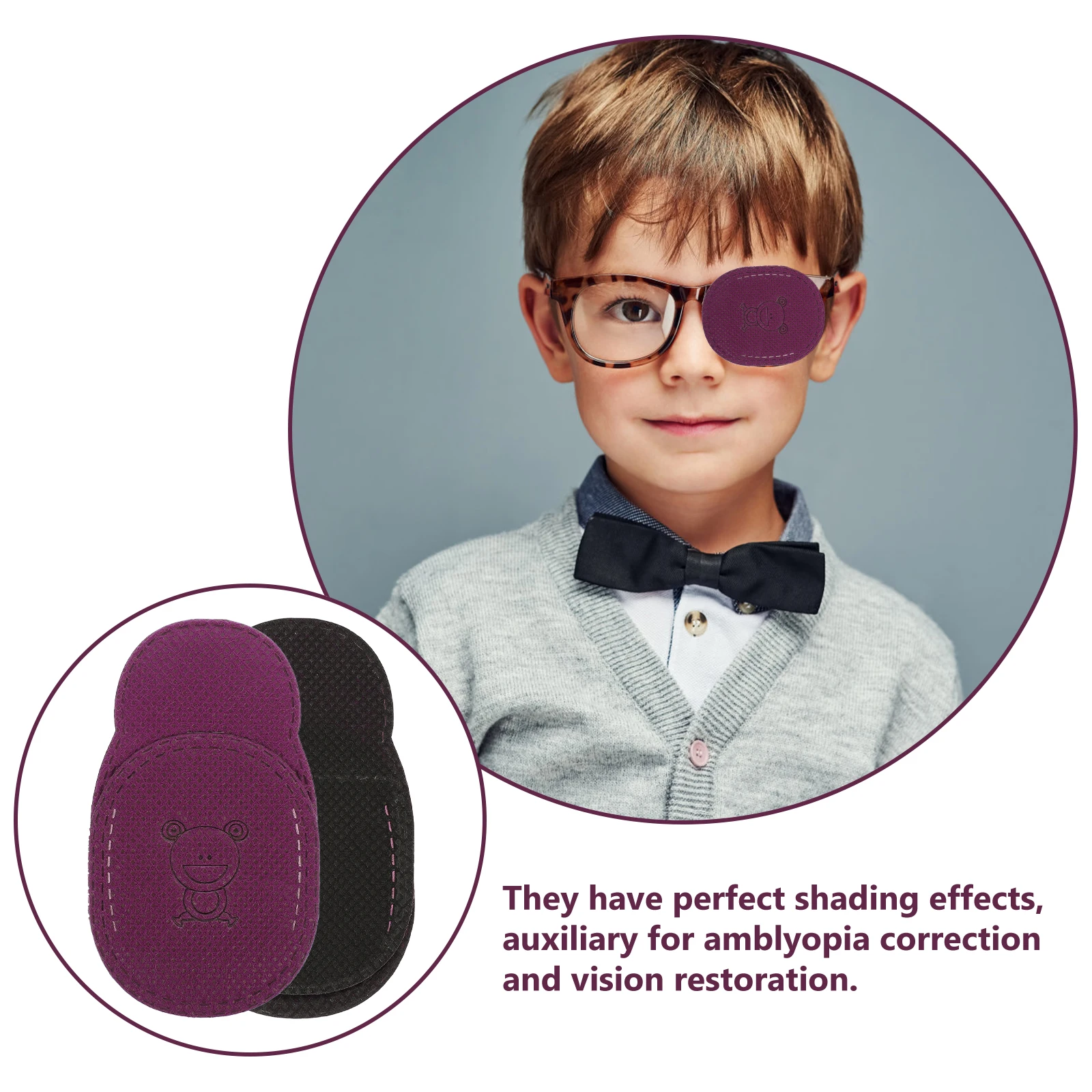 12 Pcs Children's Eye Mask Patches for Lazy Kids Monocular Eyepatch Non-woven Fabric Amblyopia