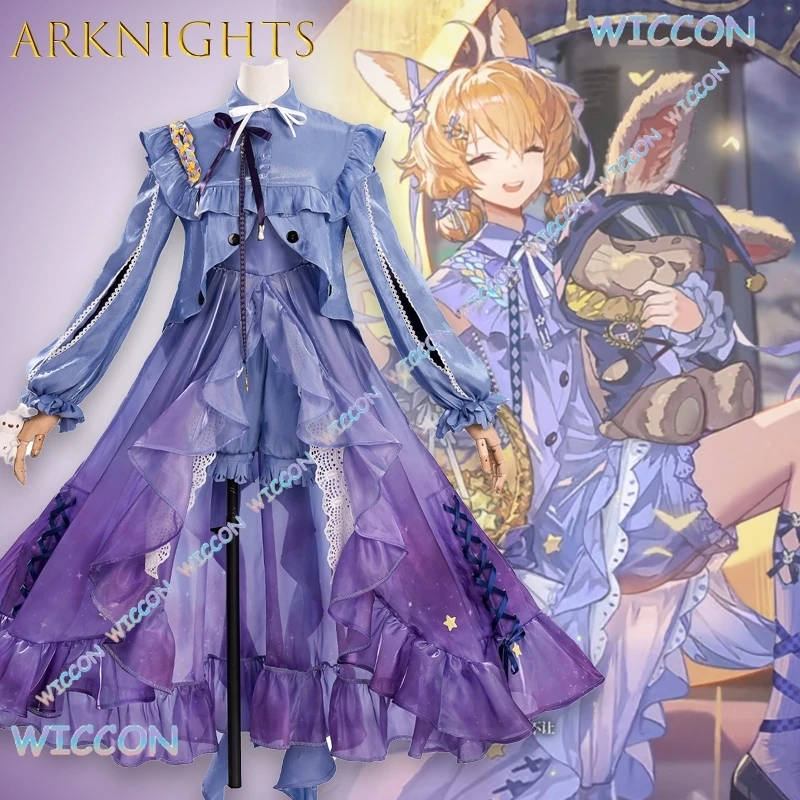 

Kroos Starry Night Drift Cosplay Costume Arknights Anime Game FullSet Outfit LD Glowing Accessories Tactical Goggles Breathable