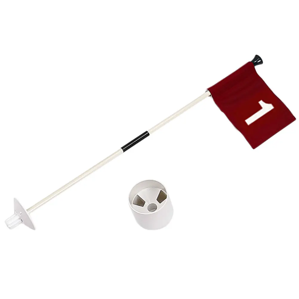 

Golf Number Flag and Pole Suite Golfing Flagpole Train Equipment Kit Abs Goal Flags with