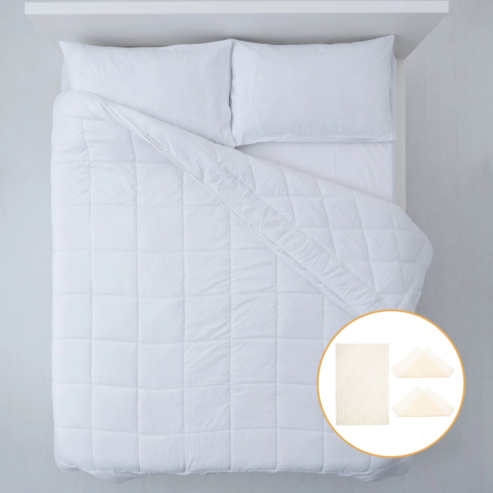 

3pcs Anti Slip Silicone Pad for Mattress Floor Mat Cushion Non Slip Gasket Multipurpose Sturdy Bathroom Bedroom Living Room Use