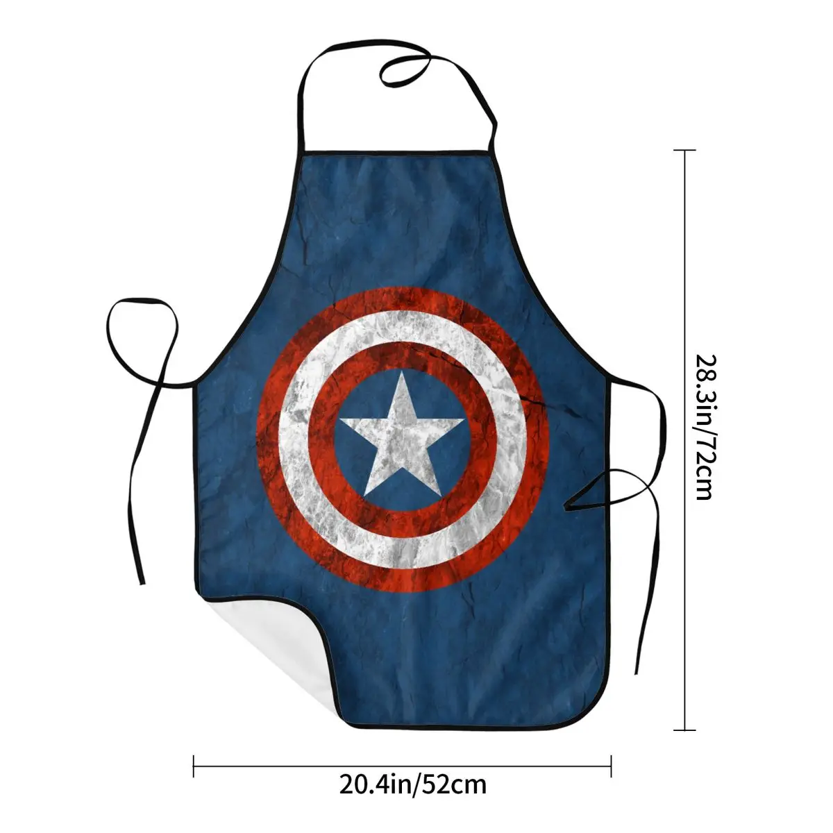 Custom Captain America Funny Apron for Men Women Adult Unisex Kitchen Chef Bib Tablier Cuisine Cooking Baking Painting