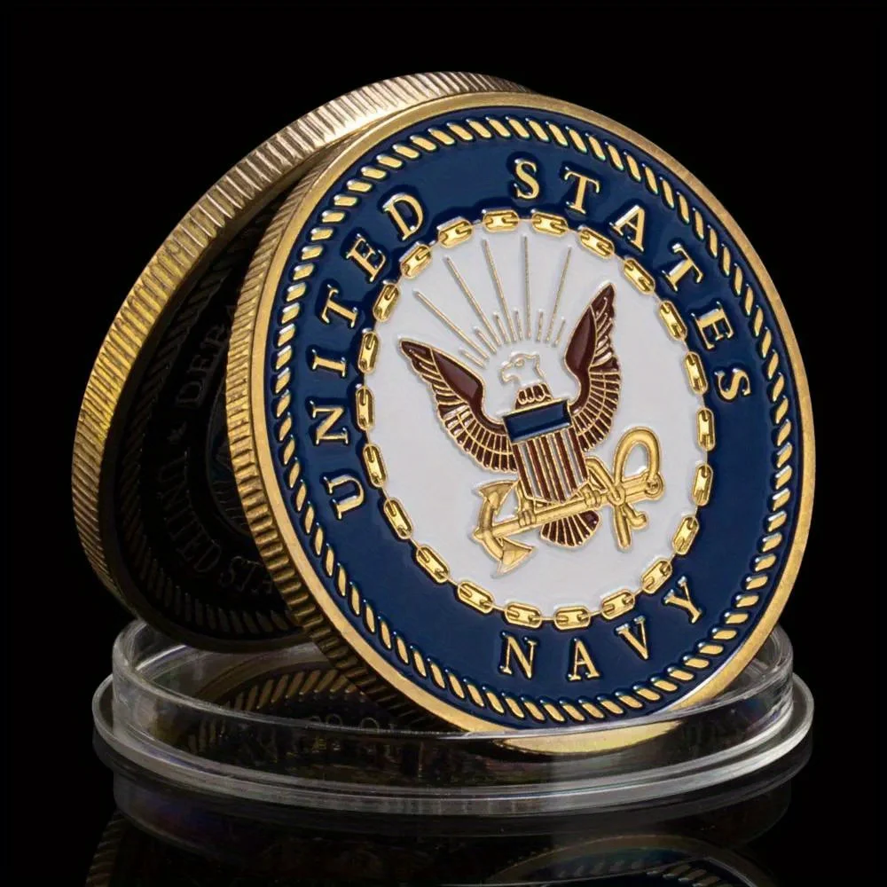United States of America Department of The Navy Souvenir Coin Golden Plated Collectible Gift Challenge Coin Commemorative Coin