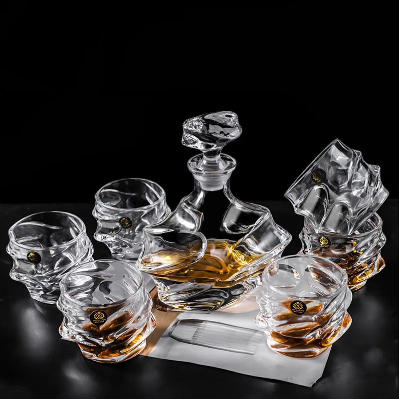 Wine Glass Thickened Crystal Glass Sealed Wine Bottle European Style Household Wine Pot And Foreign Whiskey Glass Set