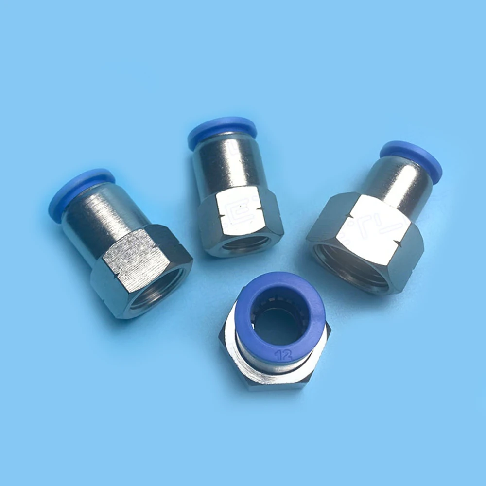 PCF Pneumatic Quick Connector American Standard NPT Internal Thread N1/8 N1/4 N3/8 N1/2 PU Hose Air Pipe 4 6 8 10 12mm 6-NPT1/4