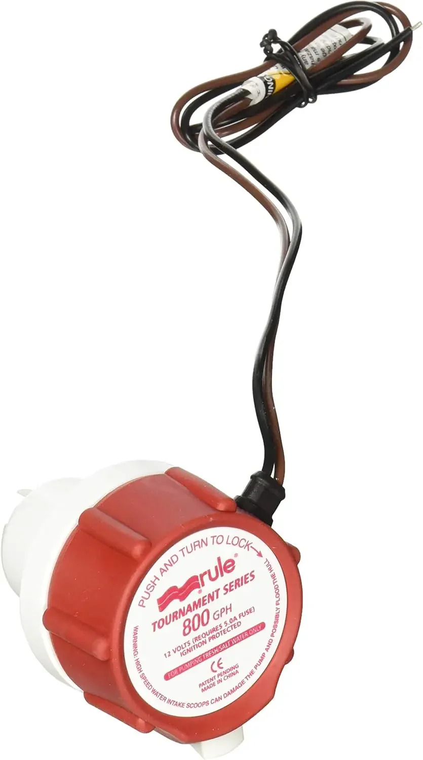 

46DR Replacement Motor 800 GPH 12V Water-Cooled with Stainless Steel Shaft for Tournament Livewell Pump