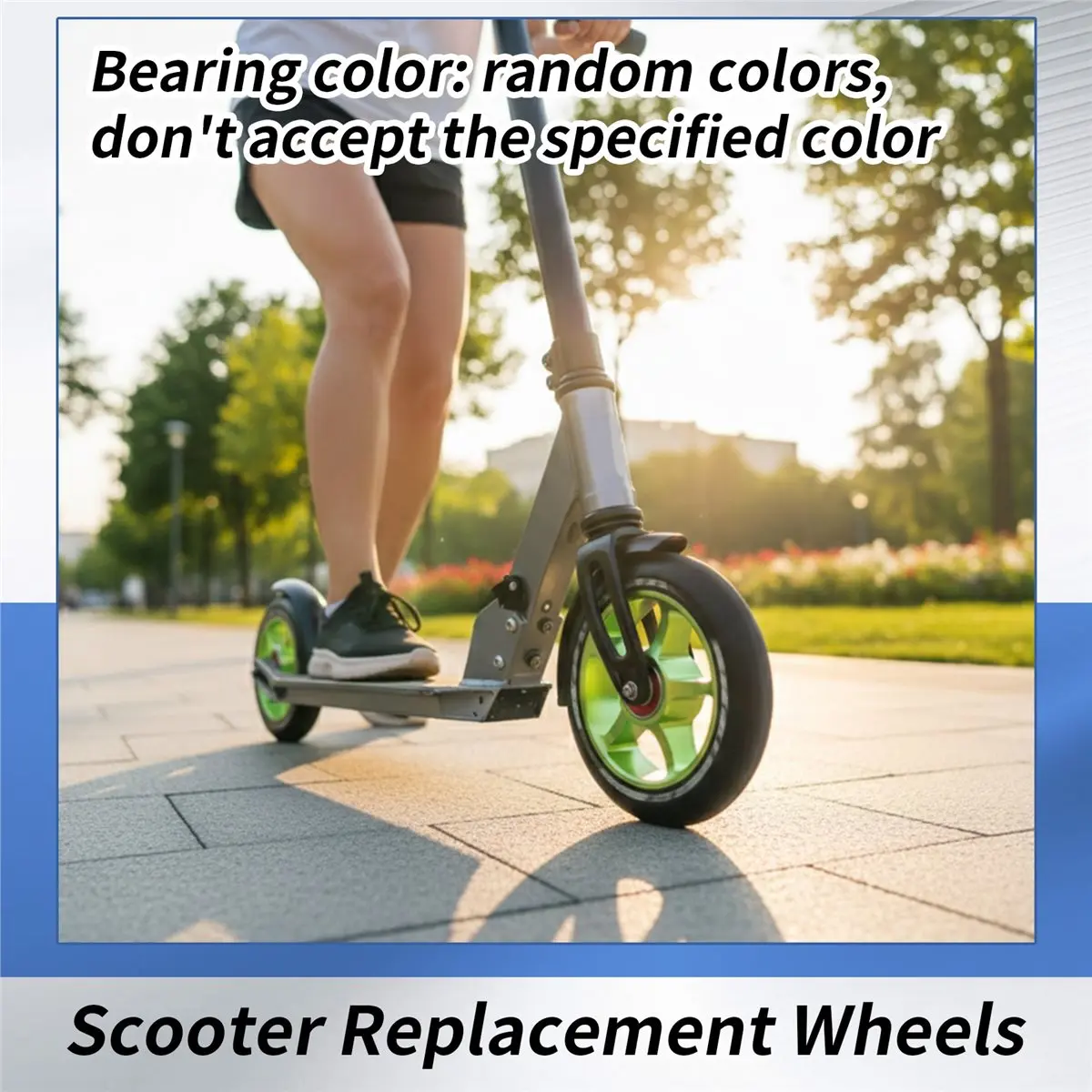 

2 шт. 100-мм сменные колеса для самоката с подшипниками, алюминиевые, износостойкие, из полиуретана, запчасти для самоката