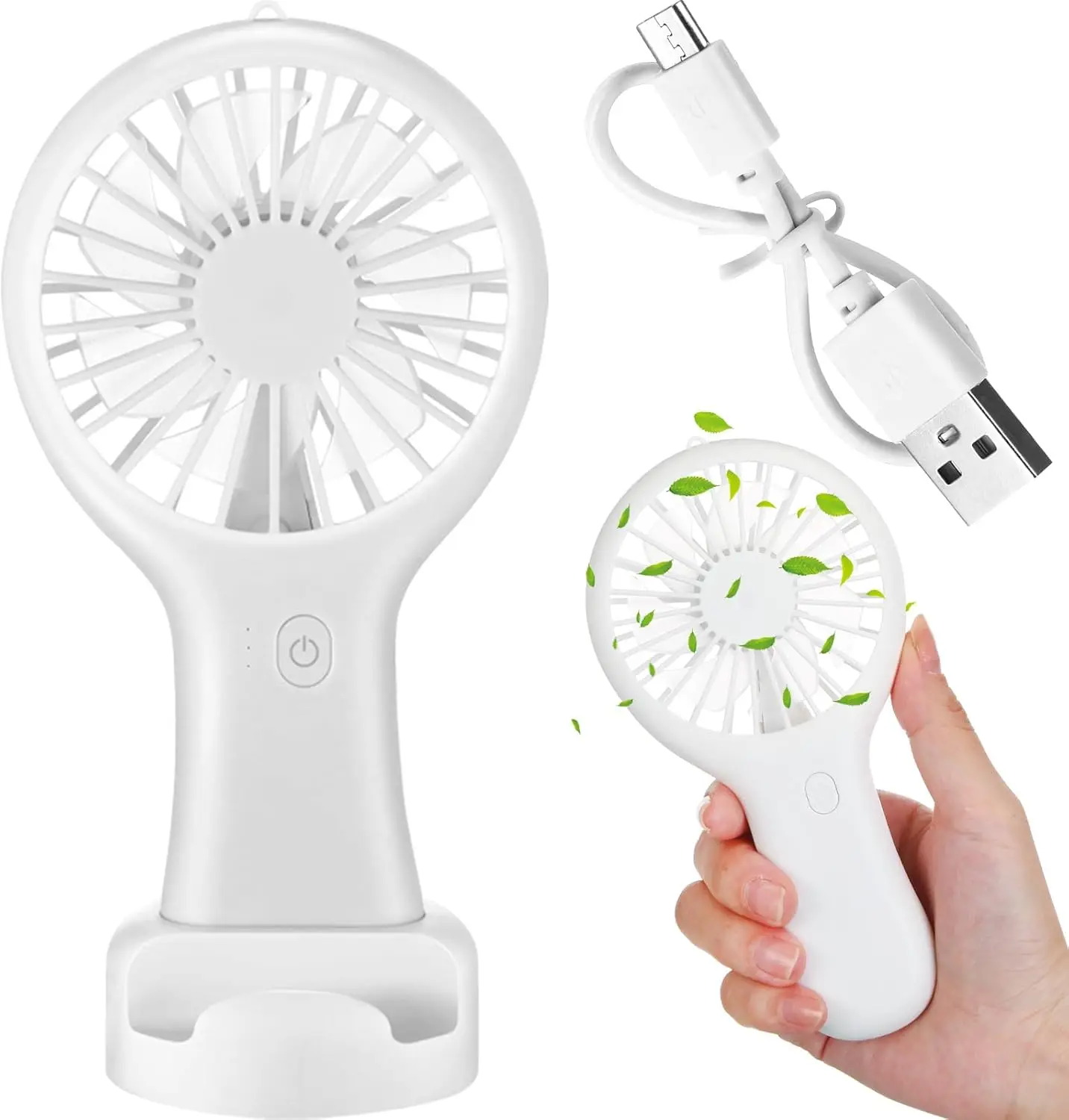 Mini Powerful Handheld Fan Bulk 3 Speed USB Rechargeable Small Desk FanS Summer Gift for Wedding Beach Outdoor