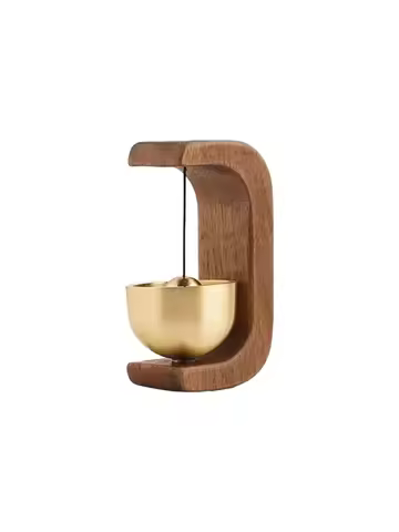 Dopamine Wind-bell Magnetic Inhalation Home Wind-bell Beech Car Into The Door To Remind The Bell Copper Bell Walnut Copper Ornam
