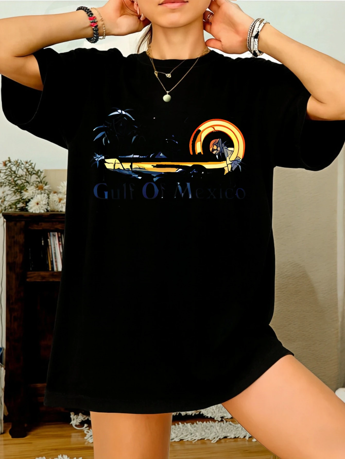 

Women T Shirts Cotton Oversized Graphic Print Casual Summer Short Sleeve Tshirt for Her