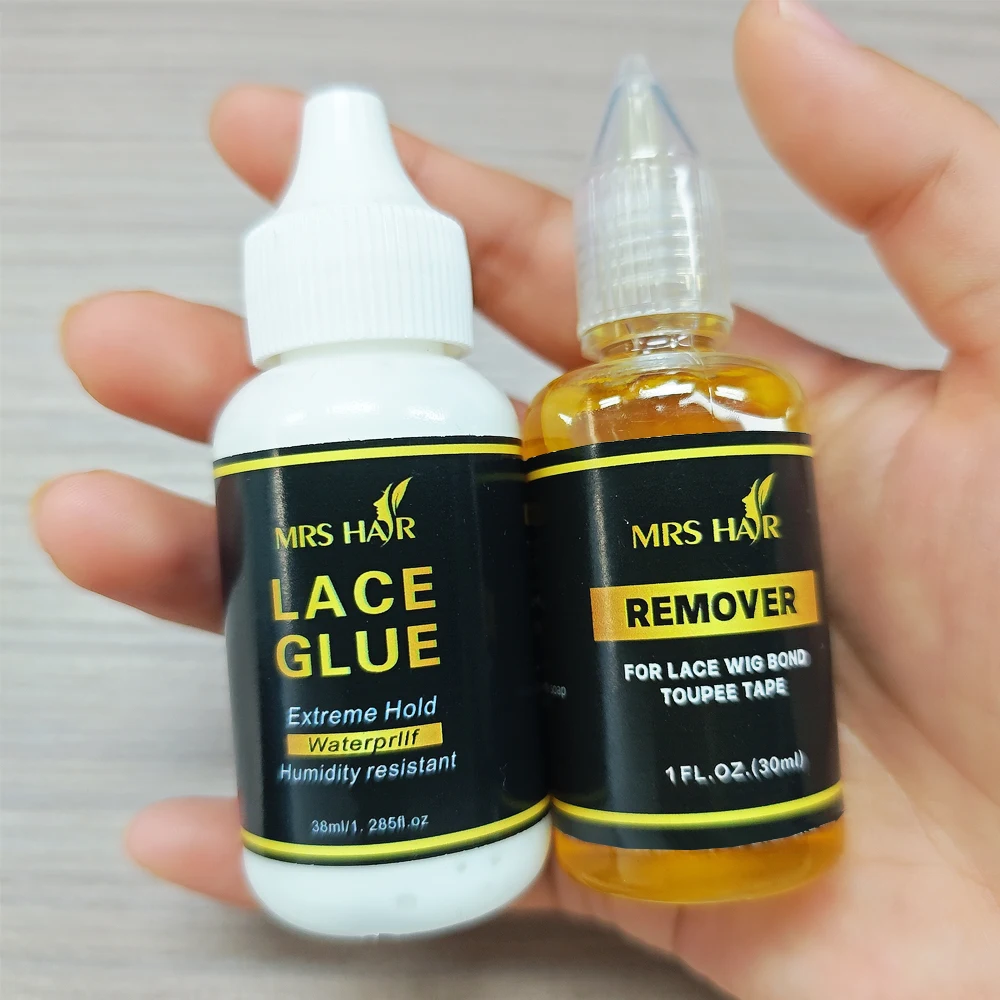 

38ml wig lace glue adhesives+30ml lace glue tape remover front lace wig toupee hair glue Strong Hold Waterproof Wig Lace Glue