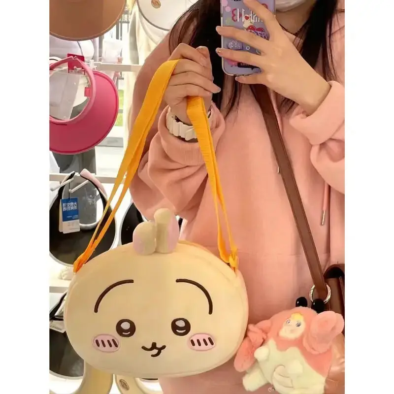 Miniso Kawaii Anime Chiikawa Portable Handbag Cute Sweet Cartoon Hachiware Usagi Crossbody Bag Package Lovely Gifts for Girls