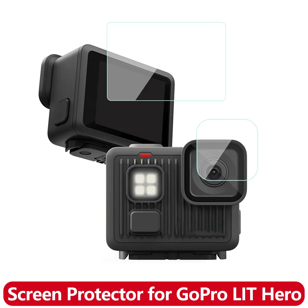 Tempered Glass Screen Protector for GoPro LIT Hero Lens Cover Set Full Coverage Anti Scratch Bubble Free Installation Film