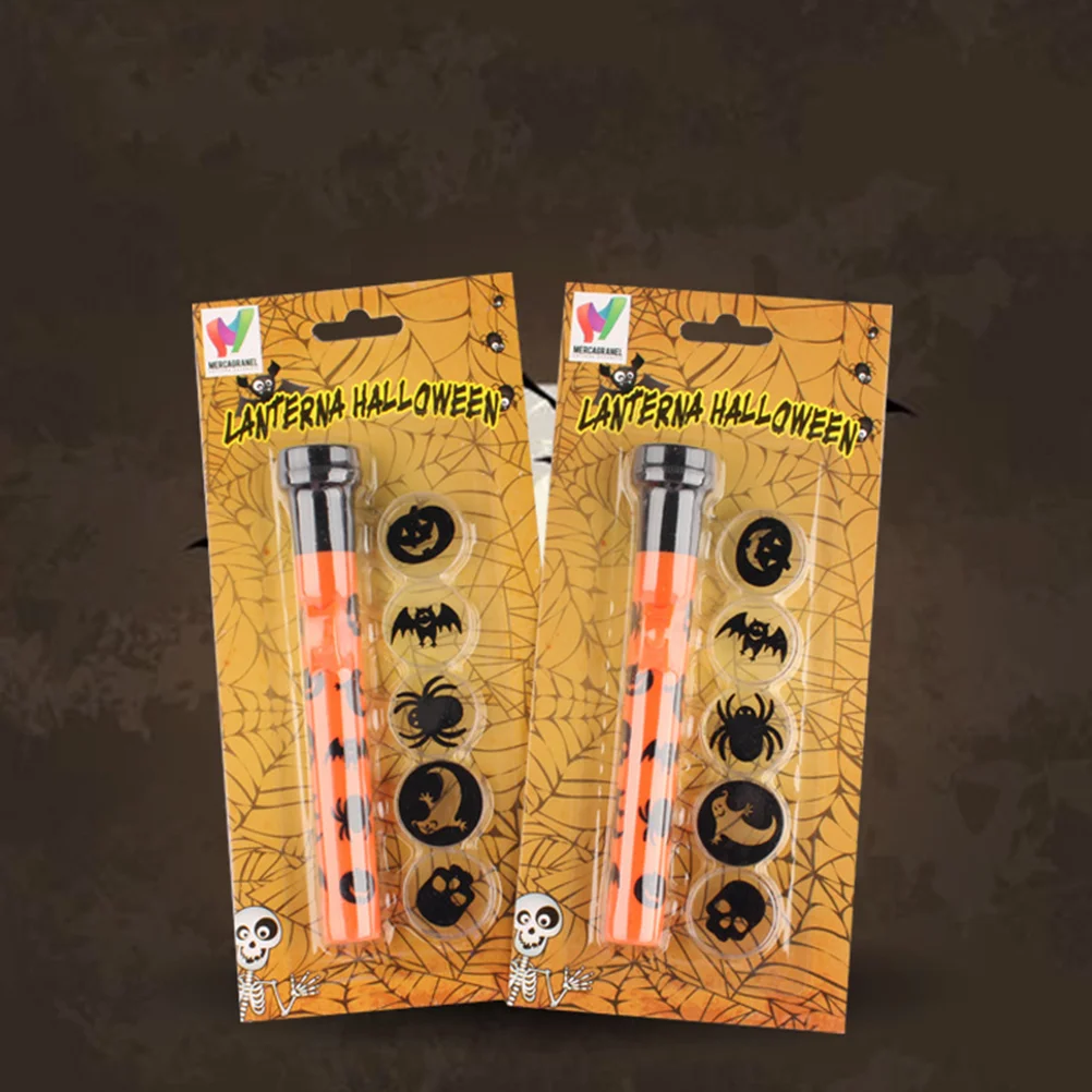 Pumpkin Lamp Flashlight Ghost Pattern Haunted House Halloween Projector