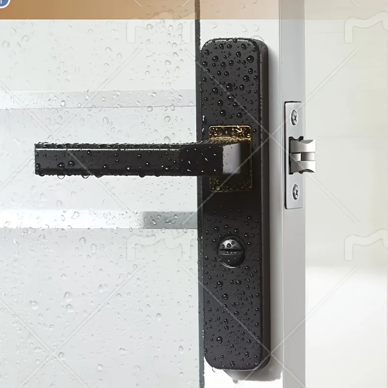 Elegant Aluminum Alloy Door Lock with 2 Handles - Easy Install, Perfect for Bathroom Kitchen Bedroom Interior Doors
