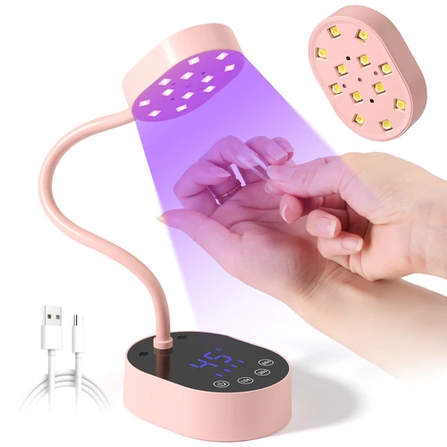 Imagen 1 del producto Lámpara UV para uñas con cuello de cisne, Mini luz UV para uñas de Gel, portátil, 36W, recargable, LED, Sensor automático, secador de uñas para salón, uso doméstico DIY