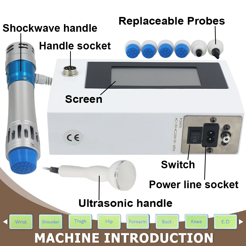 300mj Shockwave Therapy Machine Pain Relief Massager Professional Shock Wave Instrument ED Treatment And Muscle Relax Home Use