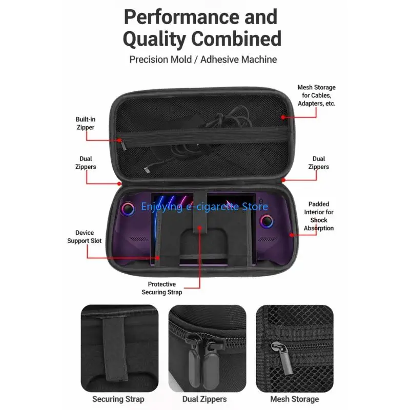 Handheld Gaming Carry Holder with Wide Opening and Clean Storage Y4QF