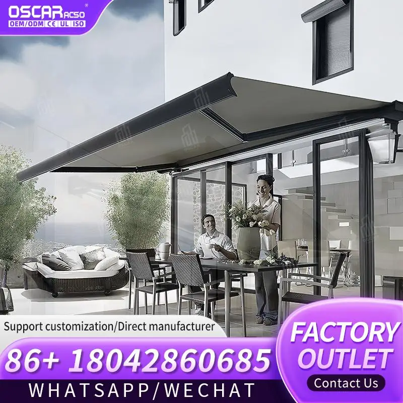 

6x35Meter Customized Waterproof Heavy Duty Telescopic Folding Arm Outdoor for Patio Garden Balcony Retractable Awning