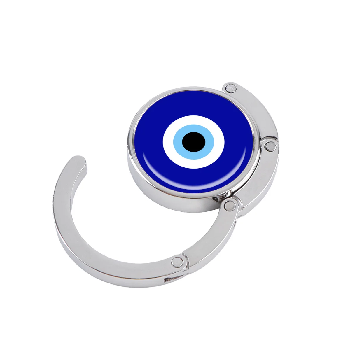 Evil Eyes Tragbarer faltbarer Taschenaufhänger, Handtaschenhaken, Ölgemälde, Taschenhalter, runder Tischhaken, Aufbewahrungsaufhänger für den Außenbereich