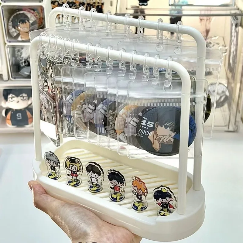 Insignias periféricas de Anime, estante de almacenamiento de artículos de PRODUCTES, mini estante de exhibición de pie estilo Ins, adornos de escritorio simples, lindos regalos Otaku