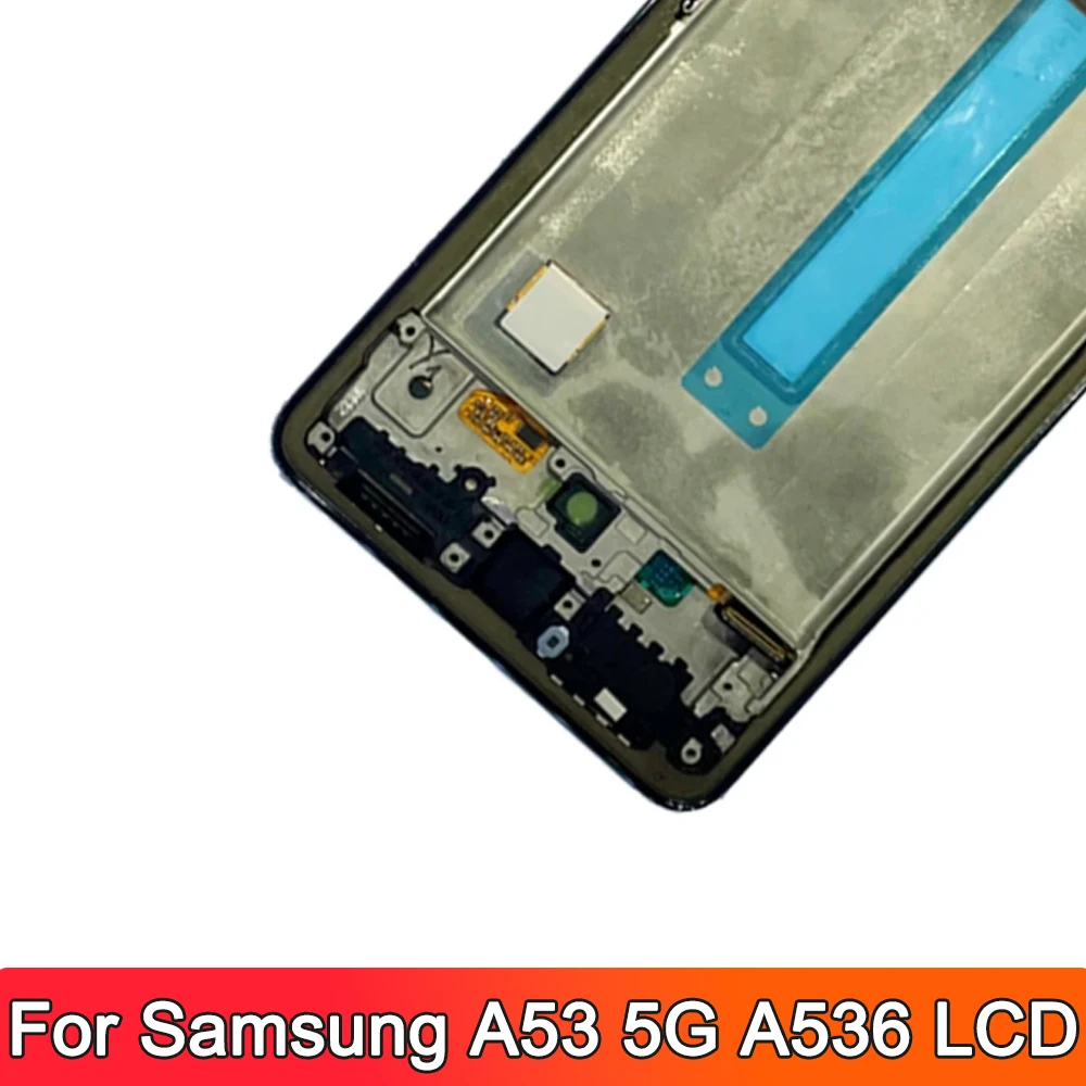 100% Getest OLED Voor Samsung A53 5G A536B A536U Lcd Touch Screen Met frame Digitizer Vergadering Reparatie onderdelen