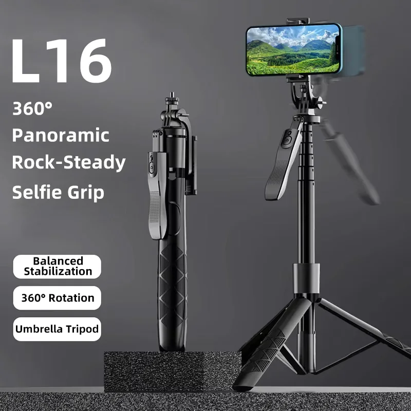 

L16 1530mm Wireless Mobile Phone Selfie Stick Tripod Foldable for Smartphones Bluetooth Tripod Stand for Live Streaming Tripod