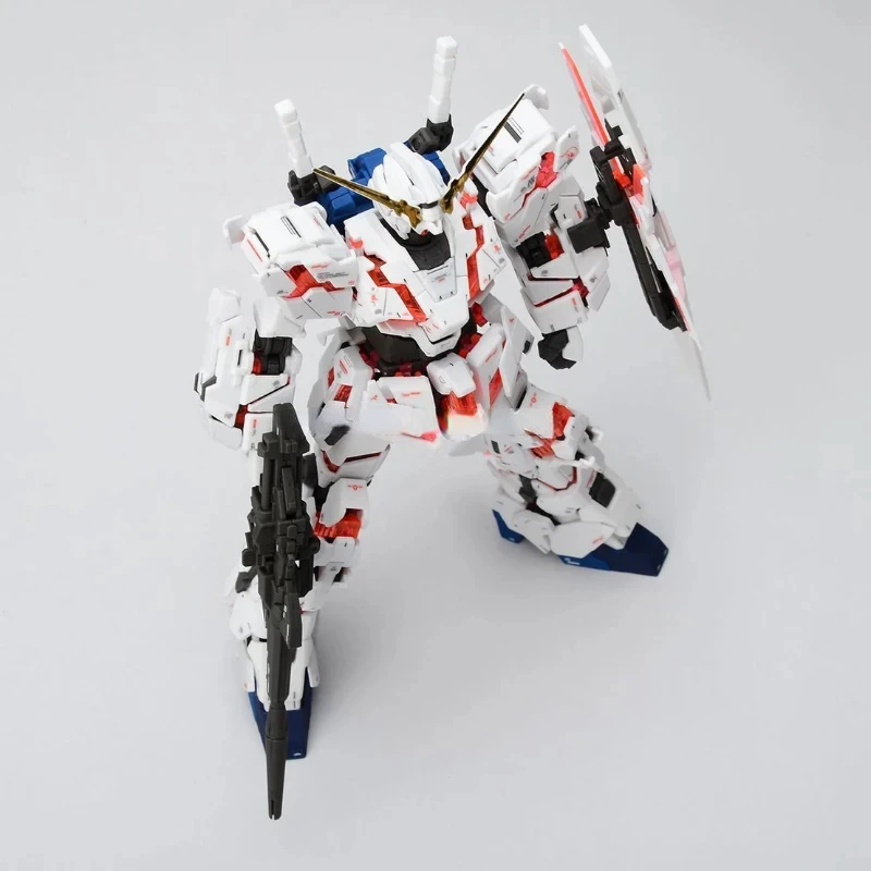 In Stock Bandai Gundam Unicorn RX-0 RG Gundam Assembled Model Psycho-Frame Complete Prototype Mobile Suit Action Figure