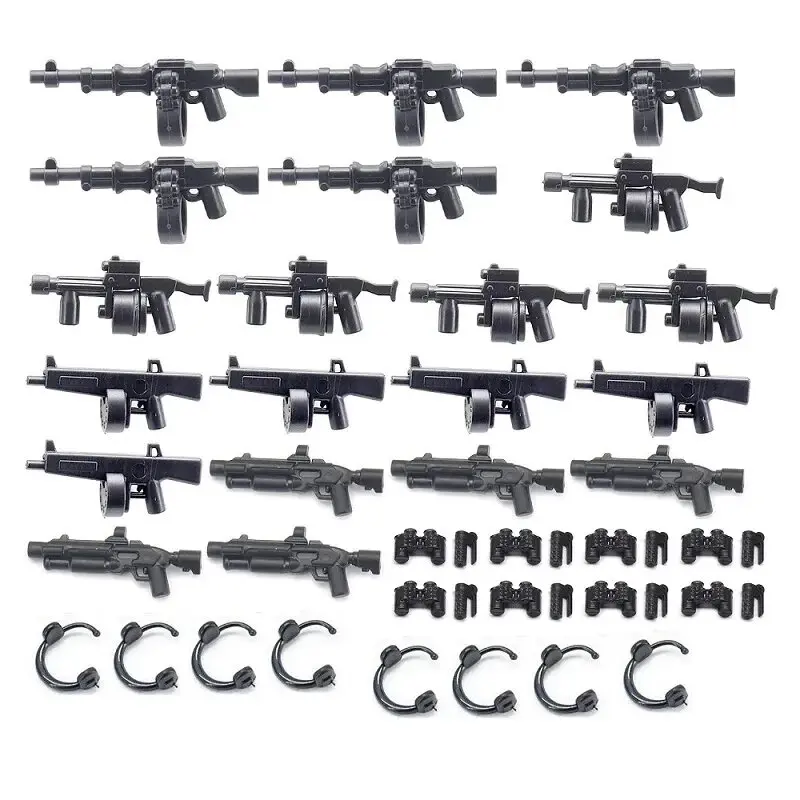 Weaponry Equipment Set Compatible Mini Action Figures Accessories MOC SWAT City Gun Military Model Kit Building Block Brick Toys
