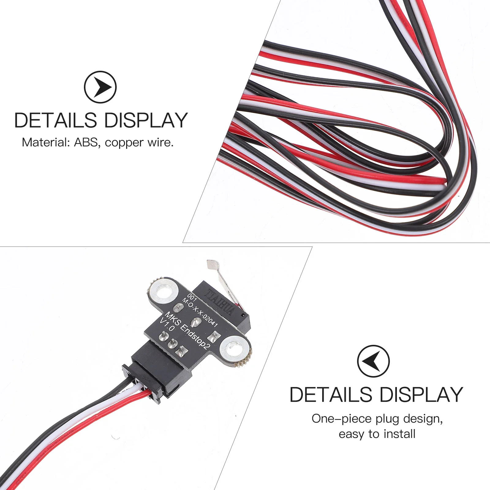 6 Sets Mechanical Limit Switch For Printer 3D Accessory Endstop Limiter Modules Parts Abs