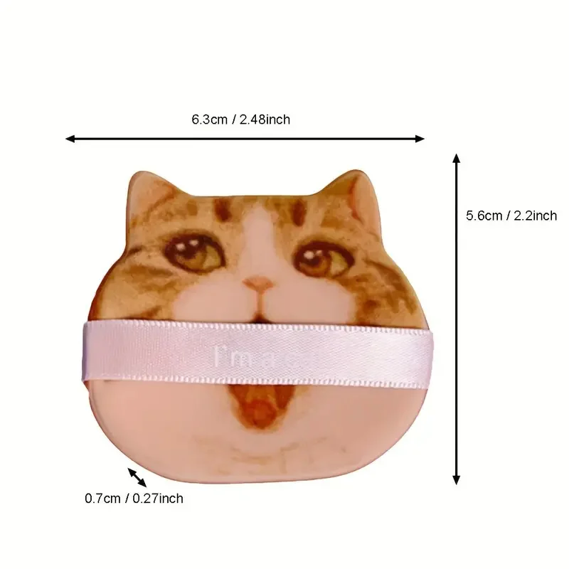 4pcs Cat Air Cushion Powder Puff  Dry and Wet Dual-use Cartoon Cat Cosmetic Powder Puff Soft Air Cushion Foundation Cream Sponge