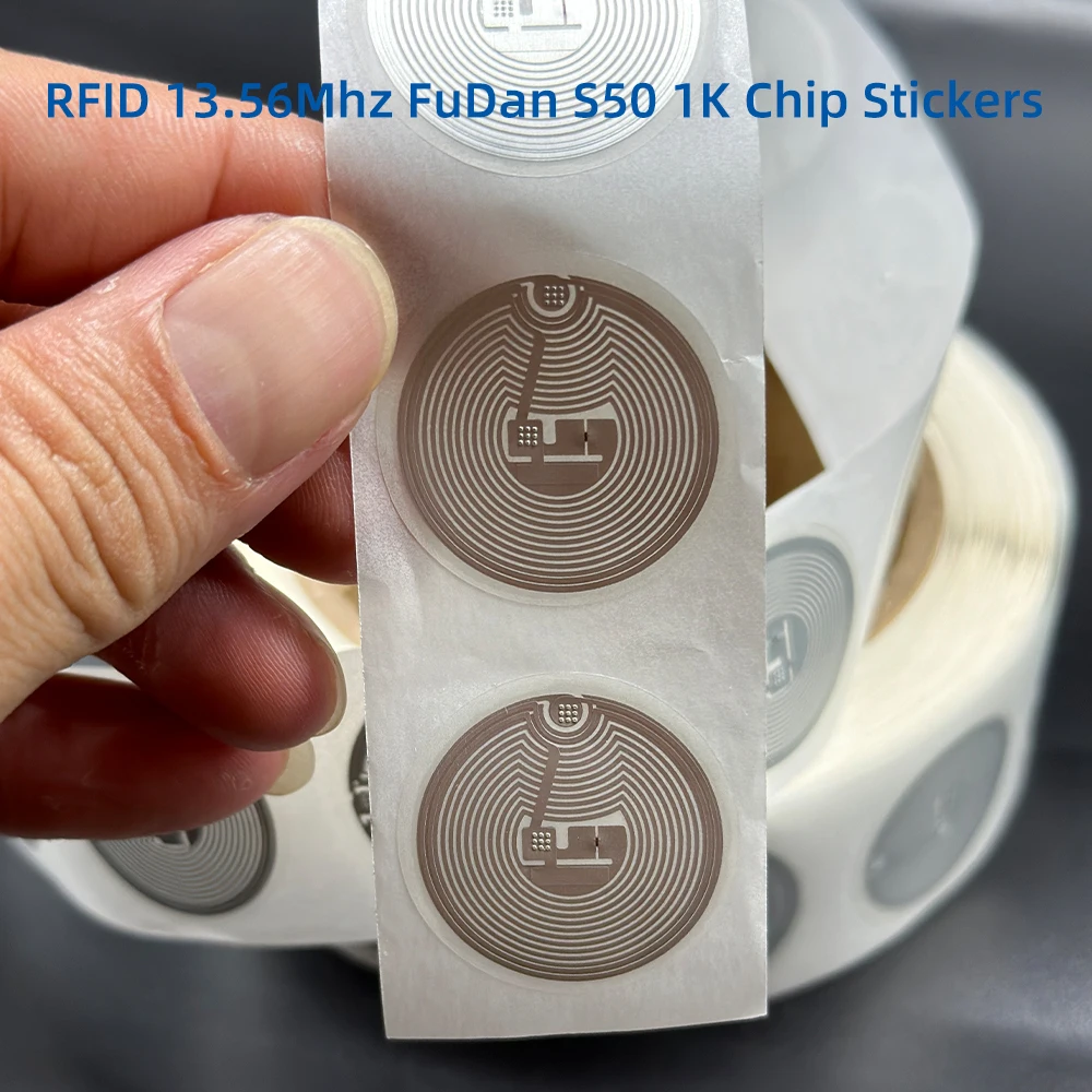 20pcs RFID S50 Smart Tag 14443A Classic 1K EV1 S50 Wet Inlay Sticker F08 1024 Bytes Lable RFID Tags IC M1 TAG