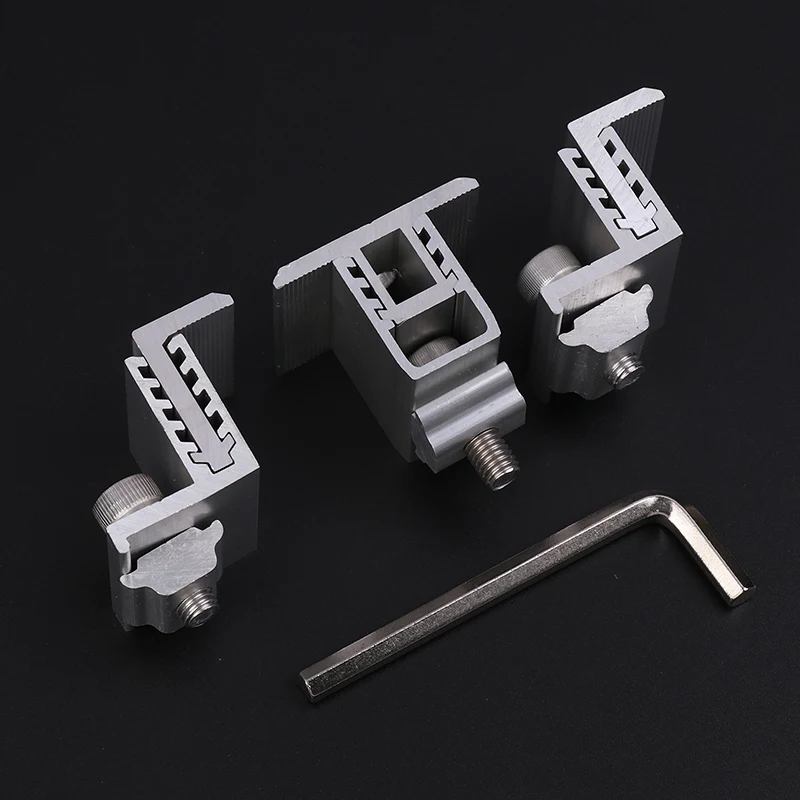 1 PC End Clamp Middle Clamp Silver PV Solar System Installation Racking Fixing Pressure Block Solar Panel Mount Bracket