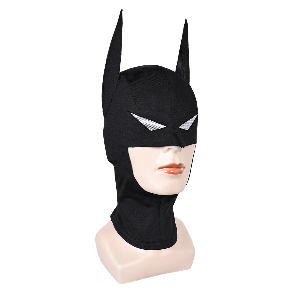 Bruce Wayne Cosplay Chapéus para homens adultos, chapéu preto disfarçado, traje de chapelaria masculino máscara de meia cabeça, acessórios de Halloween