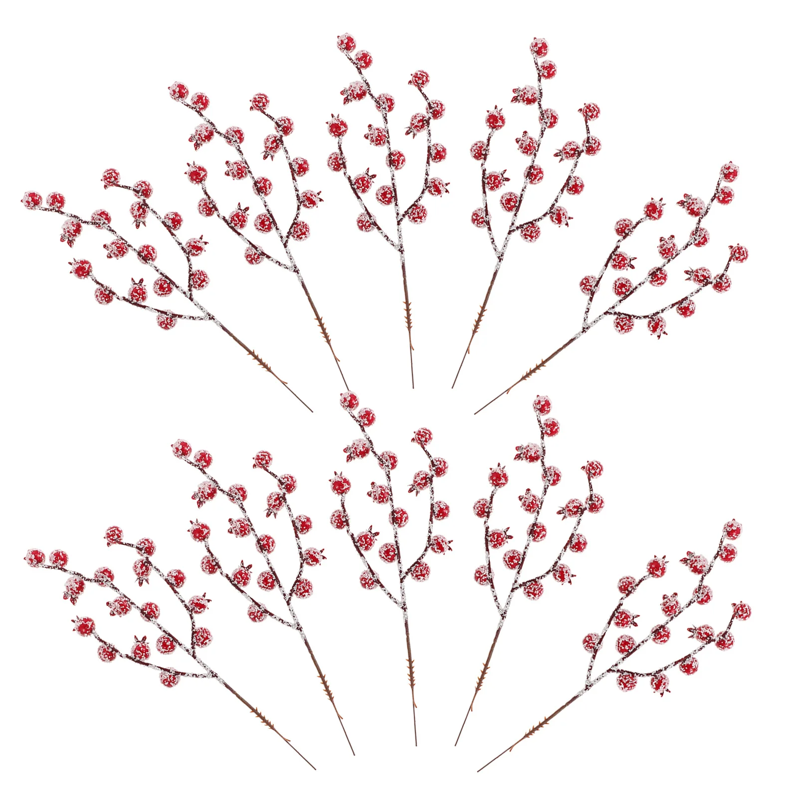 

15 PCS Artificial Red Berry Stems Berries Picks Decoration Christmas Tree Decorations