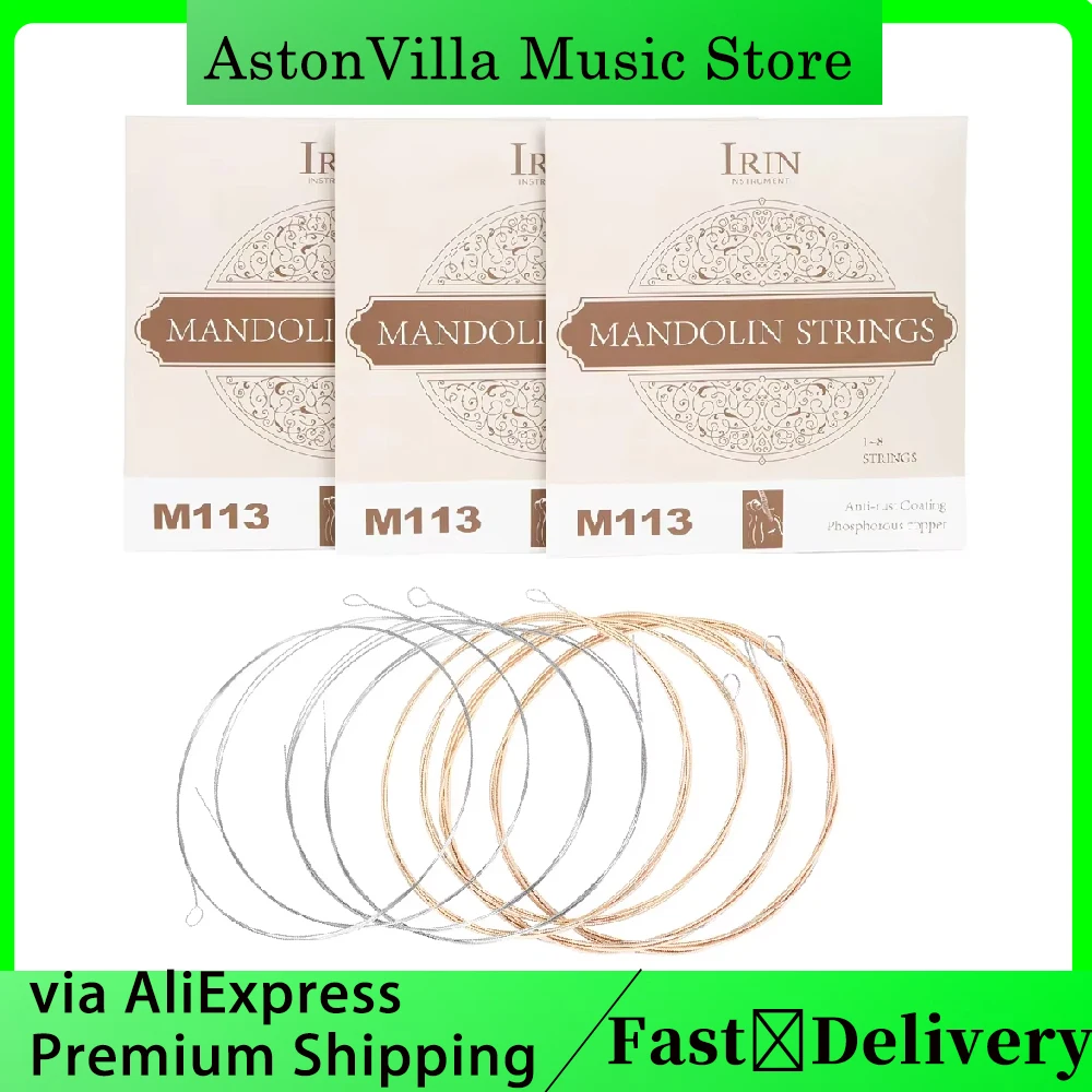 IRIN  Mandolin Strings｜Phosphor Copper Alloy Wound｜Precision GDAE Tuning｜Anti-Corrosion Coating｜Bluegrass & Celtic Essential