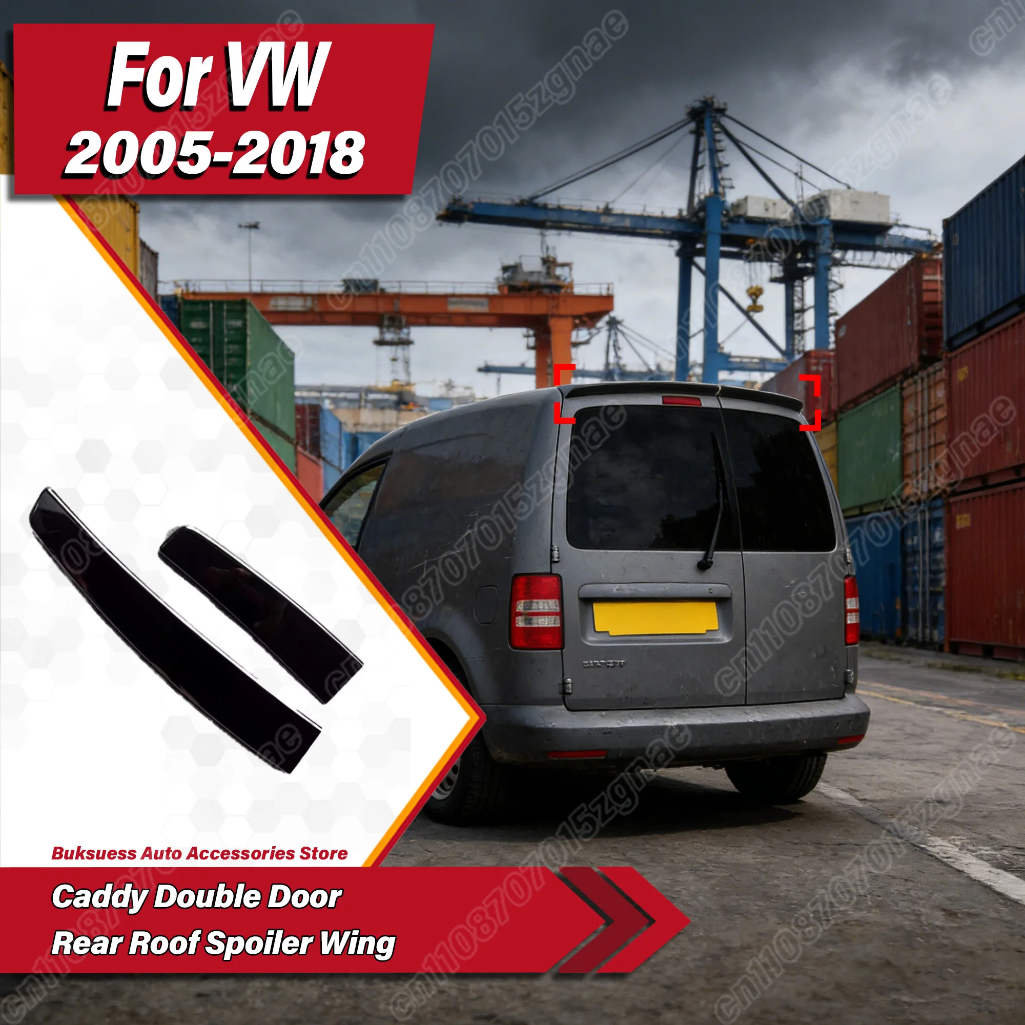 

For Volkswagen Caddy 2-Door 2005 2006 2007 2008 2009 2010 2011 2012 2013 2014 2015 2016 2017 2018 Car Rear Roof Spoiler Wing Kit